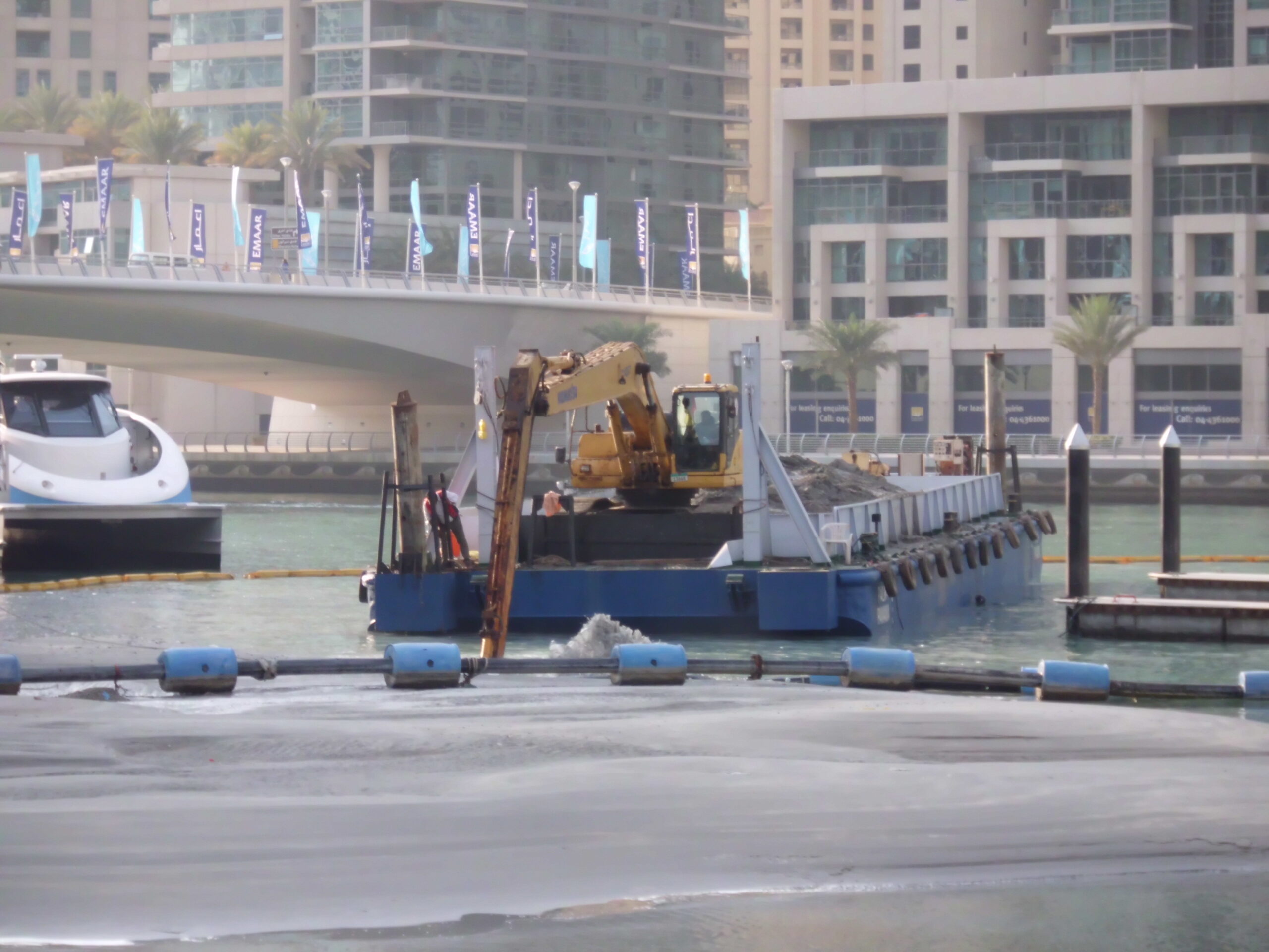 Maintenance dredging for ports and harbours performing at dubai marina jvc by union dredgers and marine contracting
