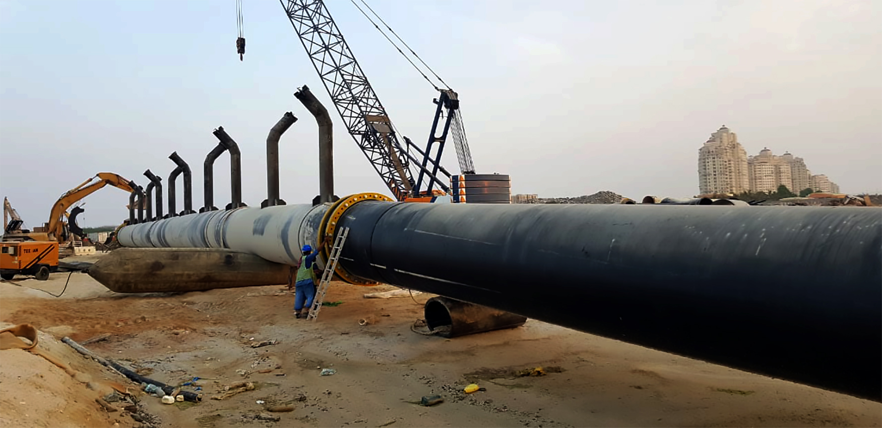 Offshore marine pipeline construction and installation
