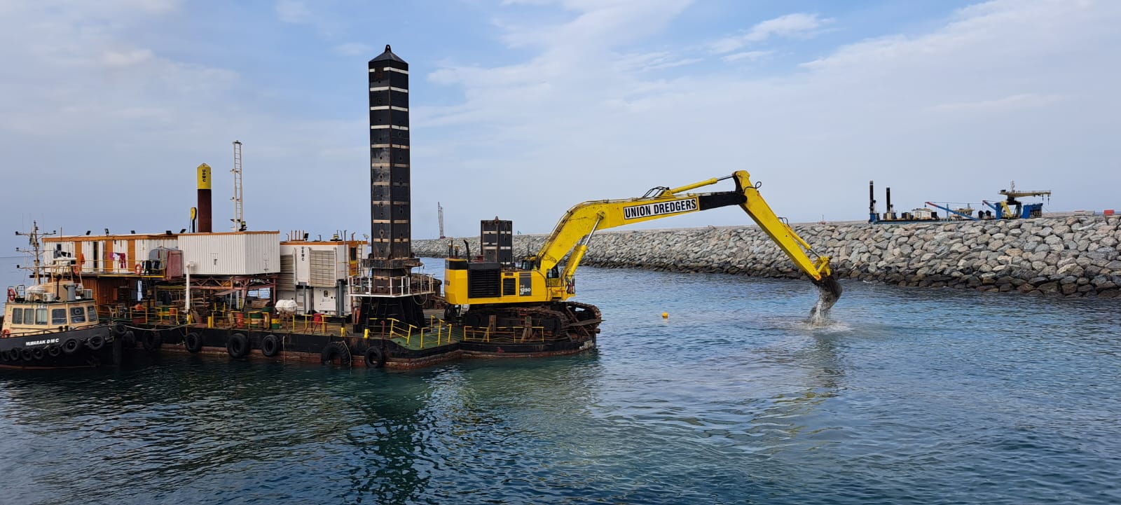 Coastal infrastructure construction and marine works